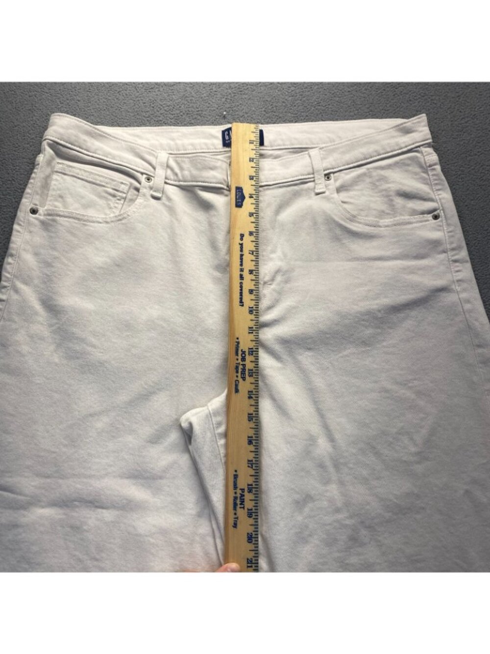GAP High Rise Wide Leg Jeans Ecru Cream Denim Pants Women Size 20/35R - Picture 5 of 7